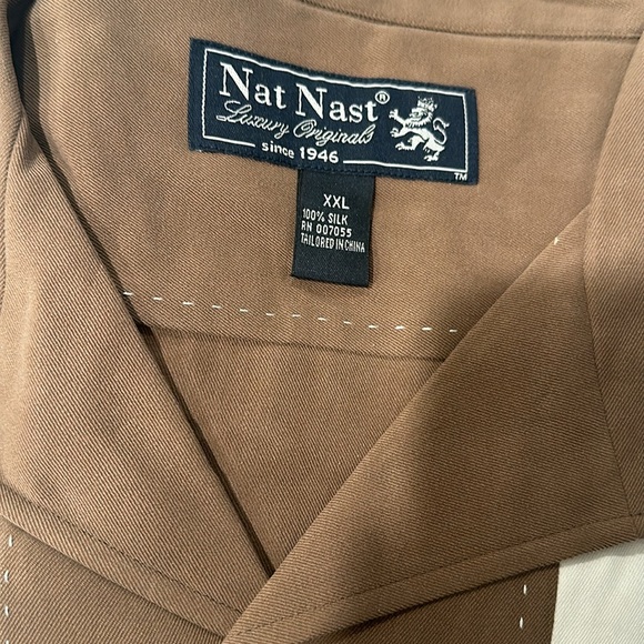 Nat Nast men’s 100% silk button-down shirt-luxury originals - Picture 2 of 2
